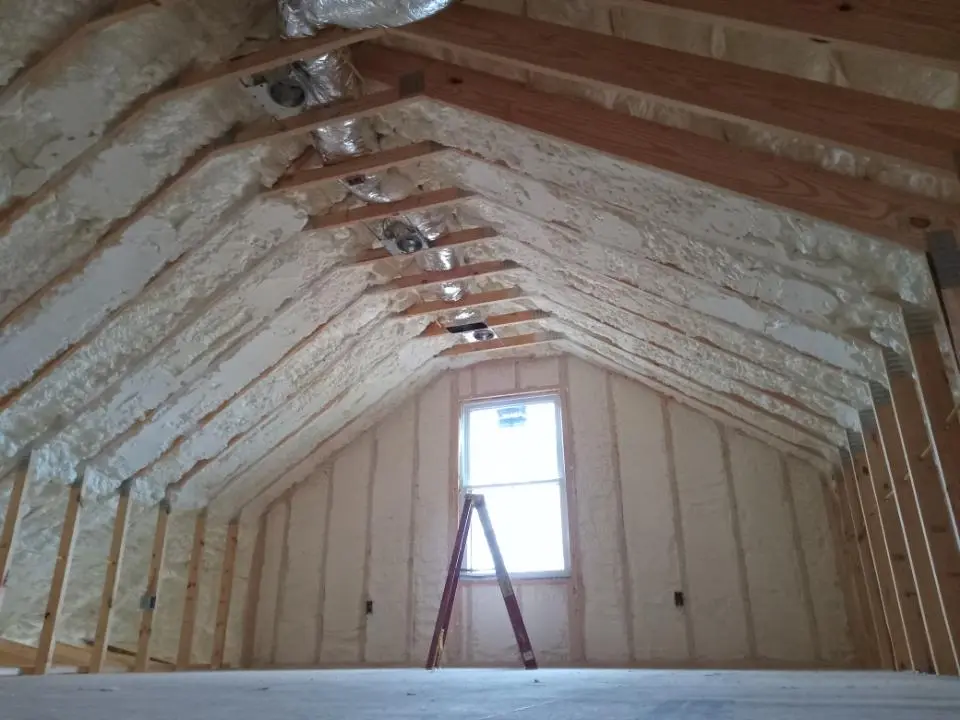 Spray foam roofing application for Crawl Space Insulation project in Nolanville